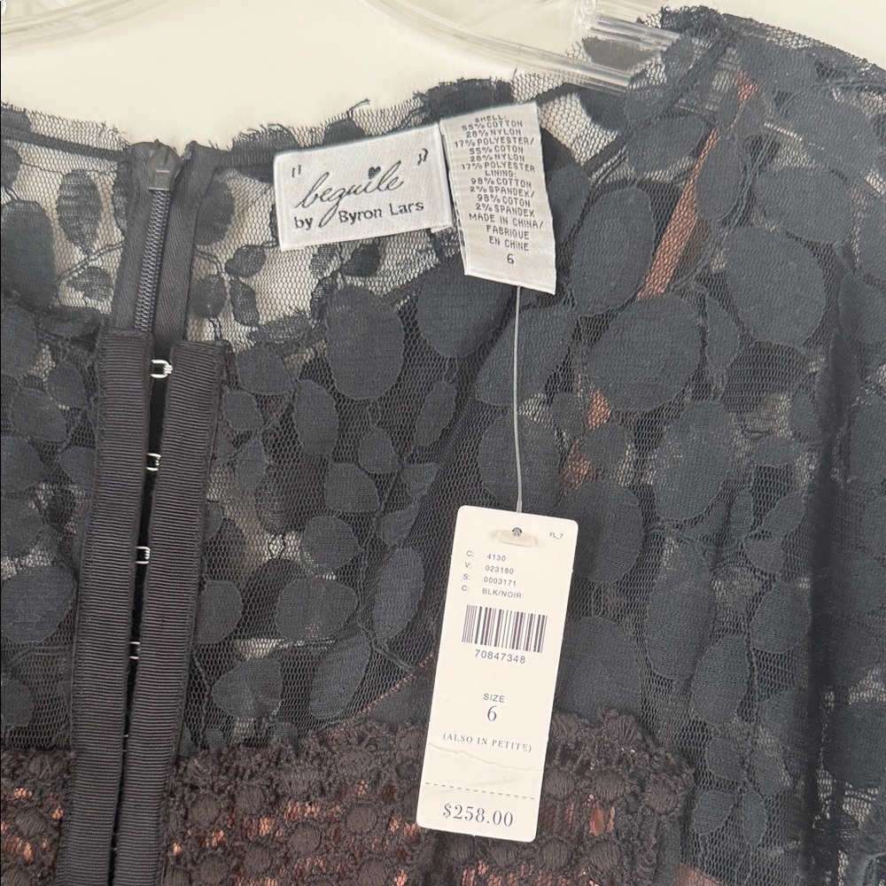 Anthropologie Byron Lars Black Lace Midi Dress - Picture 12 of 12